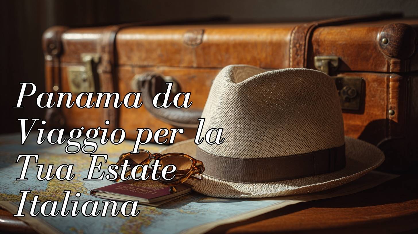 Panama da viaggio estate italiana cappello autentico valigia