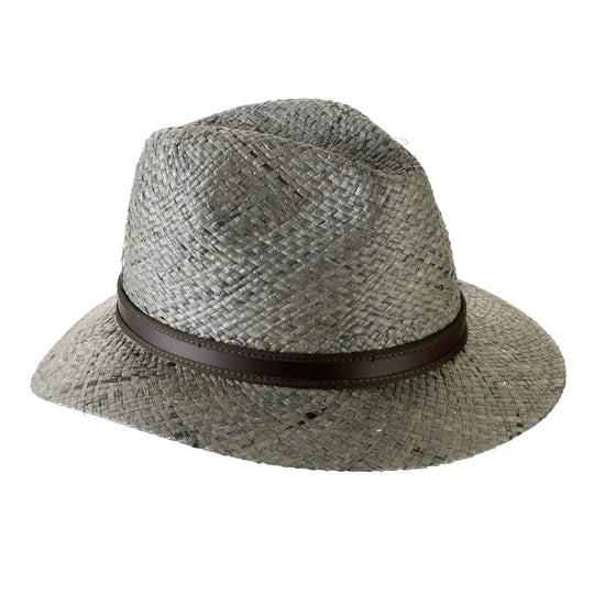 cappello da mare a tesa media in rafia da uomo foto con vista inclinata destra color verde primario nesti