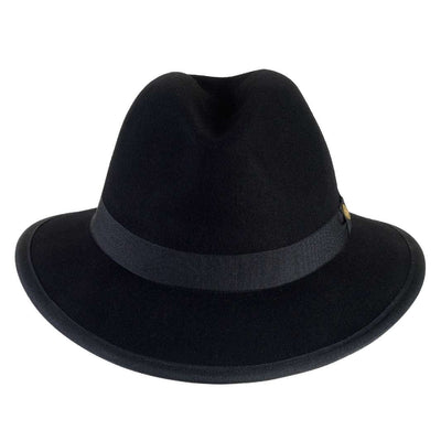 Cappello Indiana Classico color Nero, in feltro di lana merinos da uomo, foto con orientamento frontale - Primario Nesti