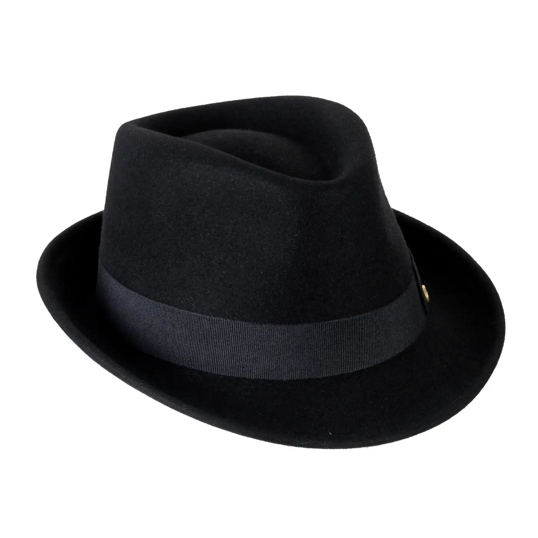 Cappello Trilby Classico in Feltro Raso di Lapin con Fodera