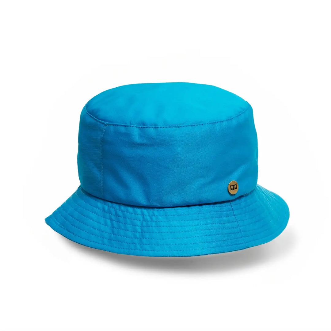 cappello da pescatore sartoriale estivo da uomo foto con vista laterale color azzurro primario nesti