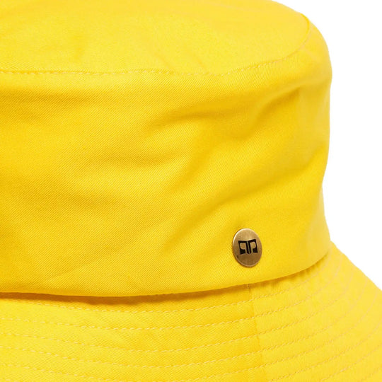 cappello da pescatore sartoriale estivo unisex foto con vista dettaglio ravvicinato color giallo primario nesti