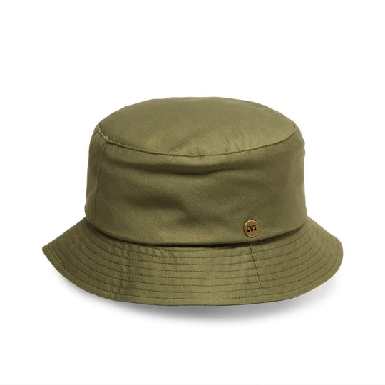 cappello da pescatore sartoriale estivo unisex foto con vista inclinata color verde militare primario nesti