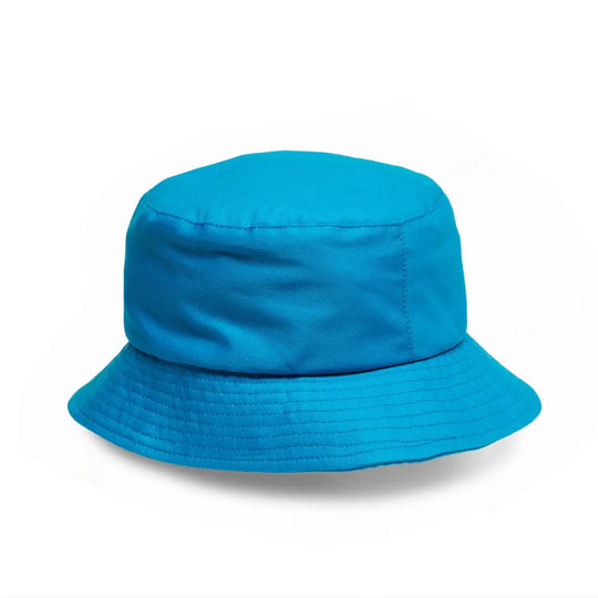 cappello da pescatore sartoriale estivo unisex foto con vista laterale color azzurro primario nesti