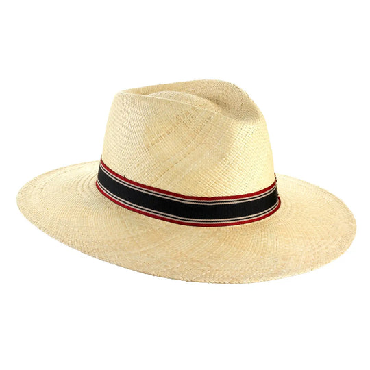 cappello di panama a tesa larga piatta da uomo foto con vista inclinata destra color naturale primario nesti