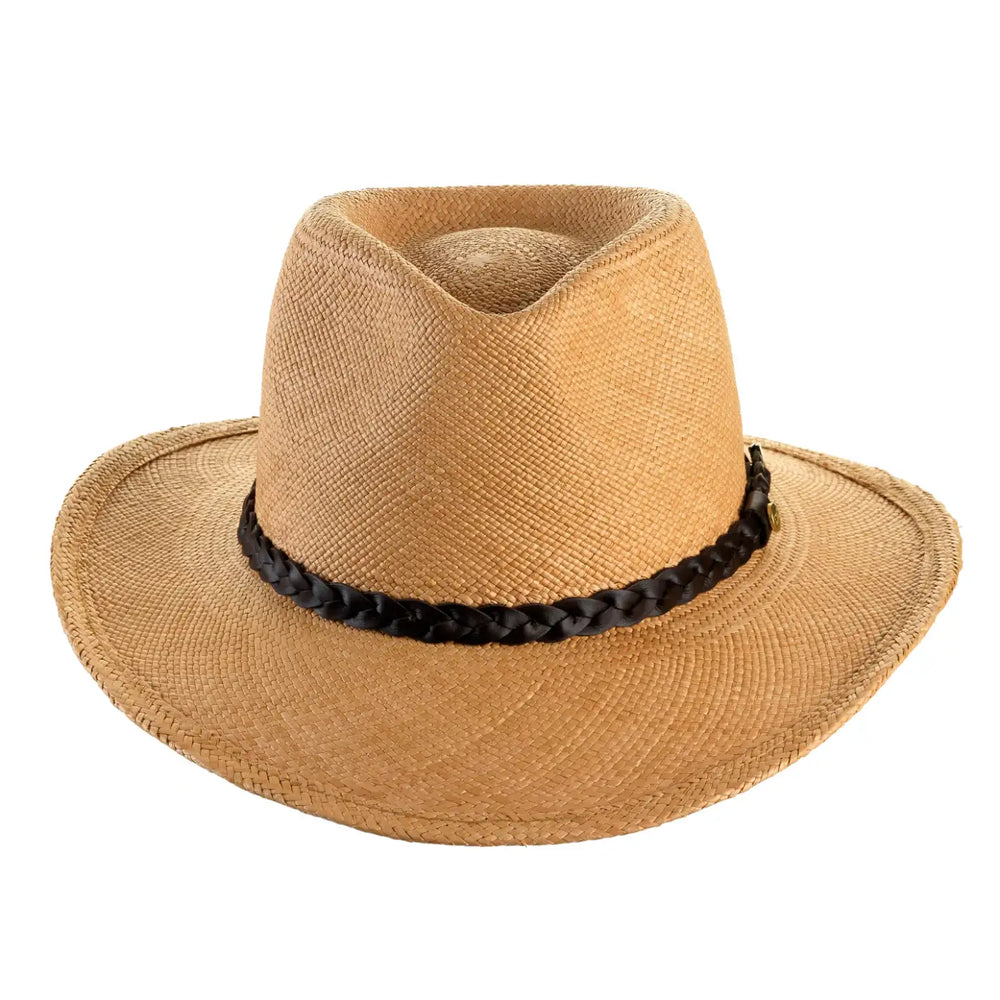 cappello di panama fedora australiano da uomo foto con vista frontale color tabacco primario nesti