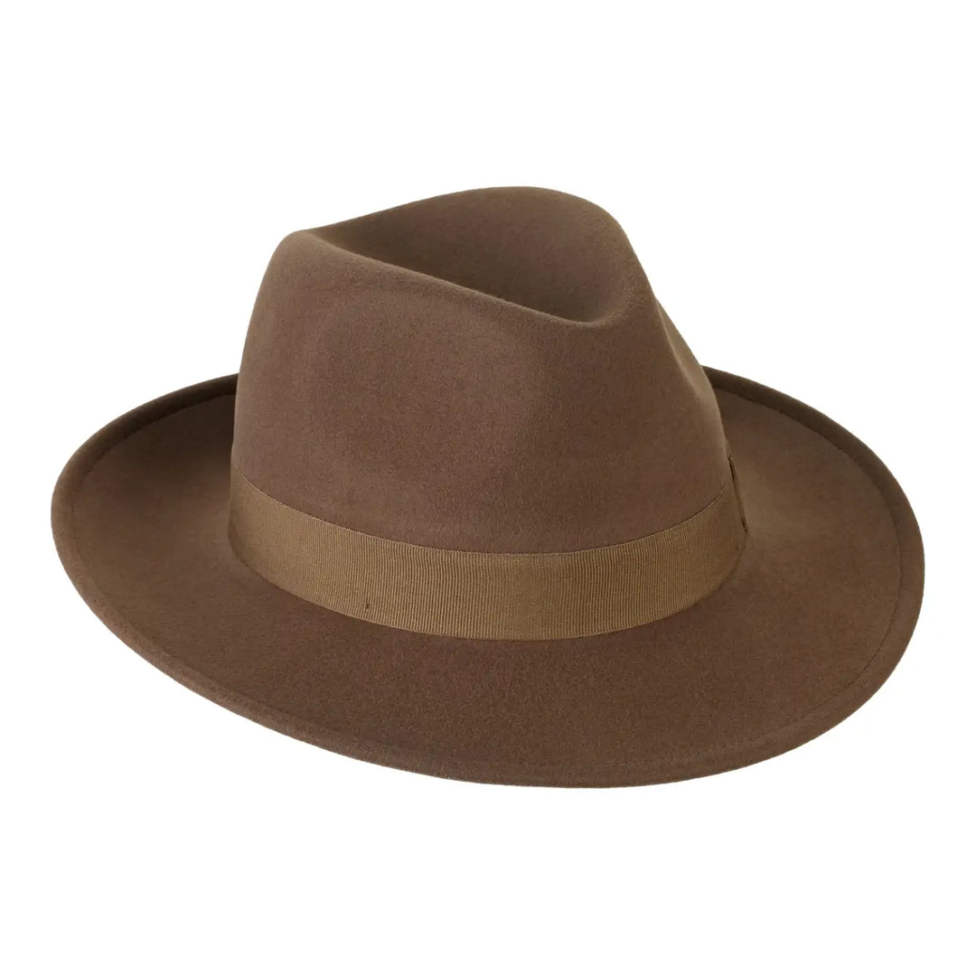 Cappello Fedora in Feltro di Cashmere Antipioggia