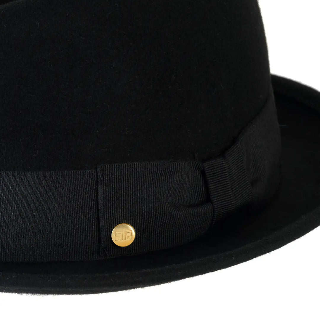 Cappello Lobbia Homburg Classico in Feltro di Lana Merinos