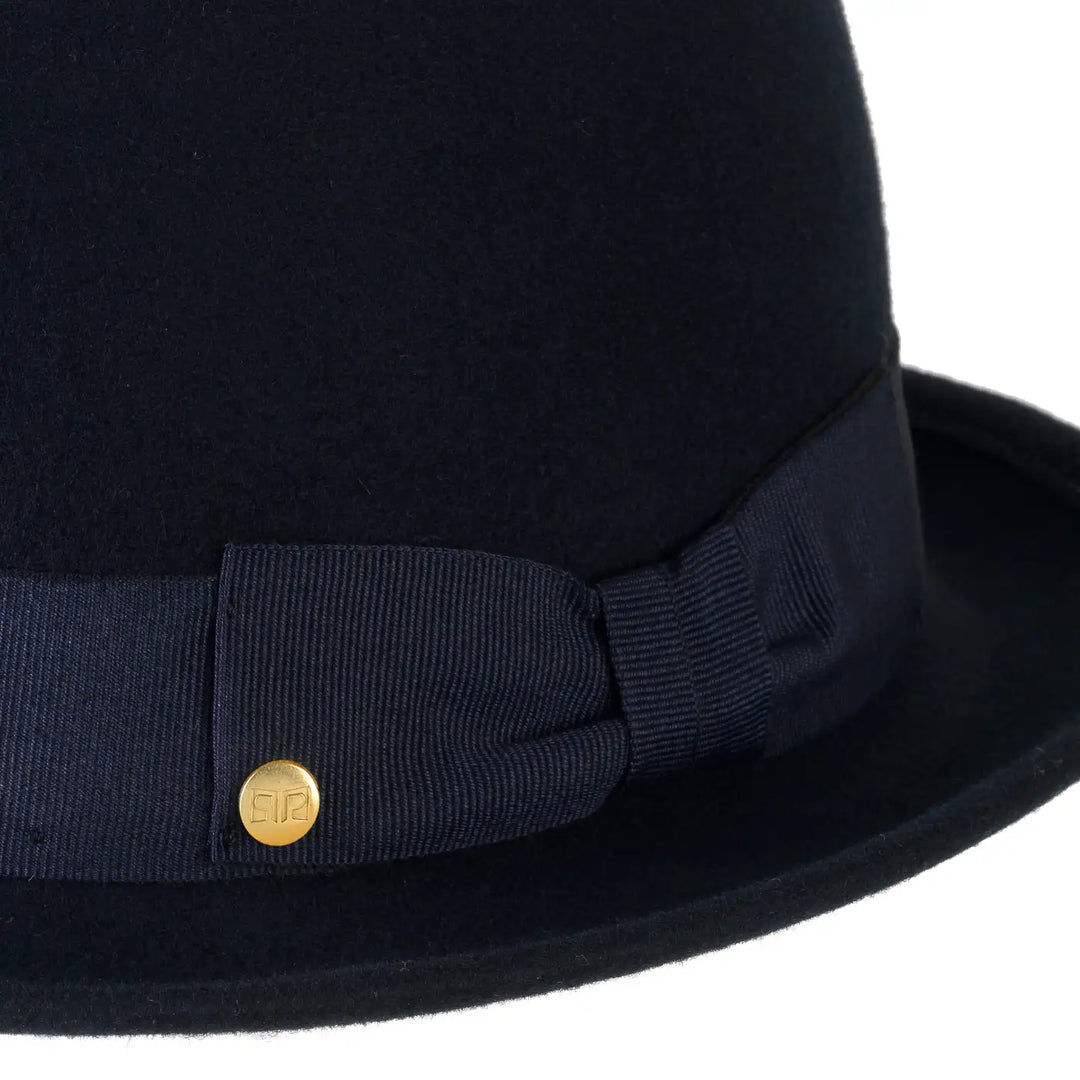 Cappello Lobbia Homburg Classico in Feltro di Lana Merinos