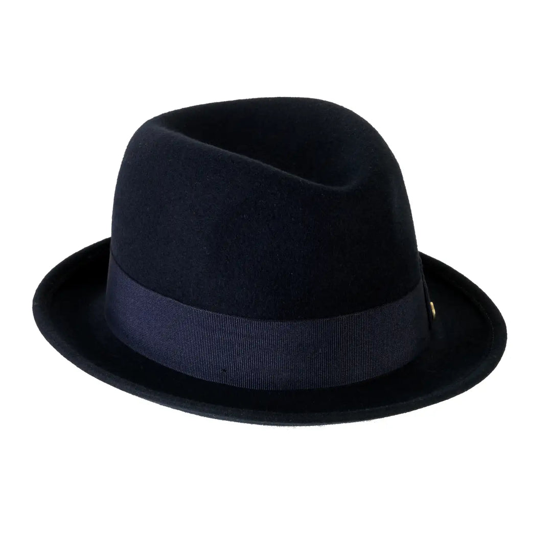 Cappello Lobbia Homburg Classico in Feltro di Lana Merinos