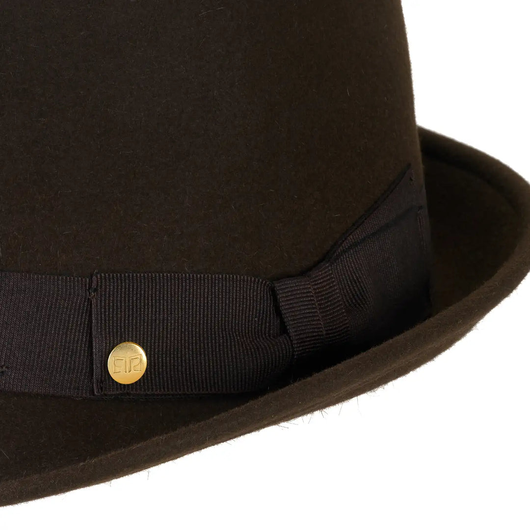 Cappello Trilby Classico in Feltro Raso di Lapin con Fodera