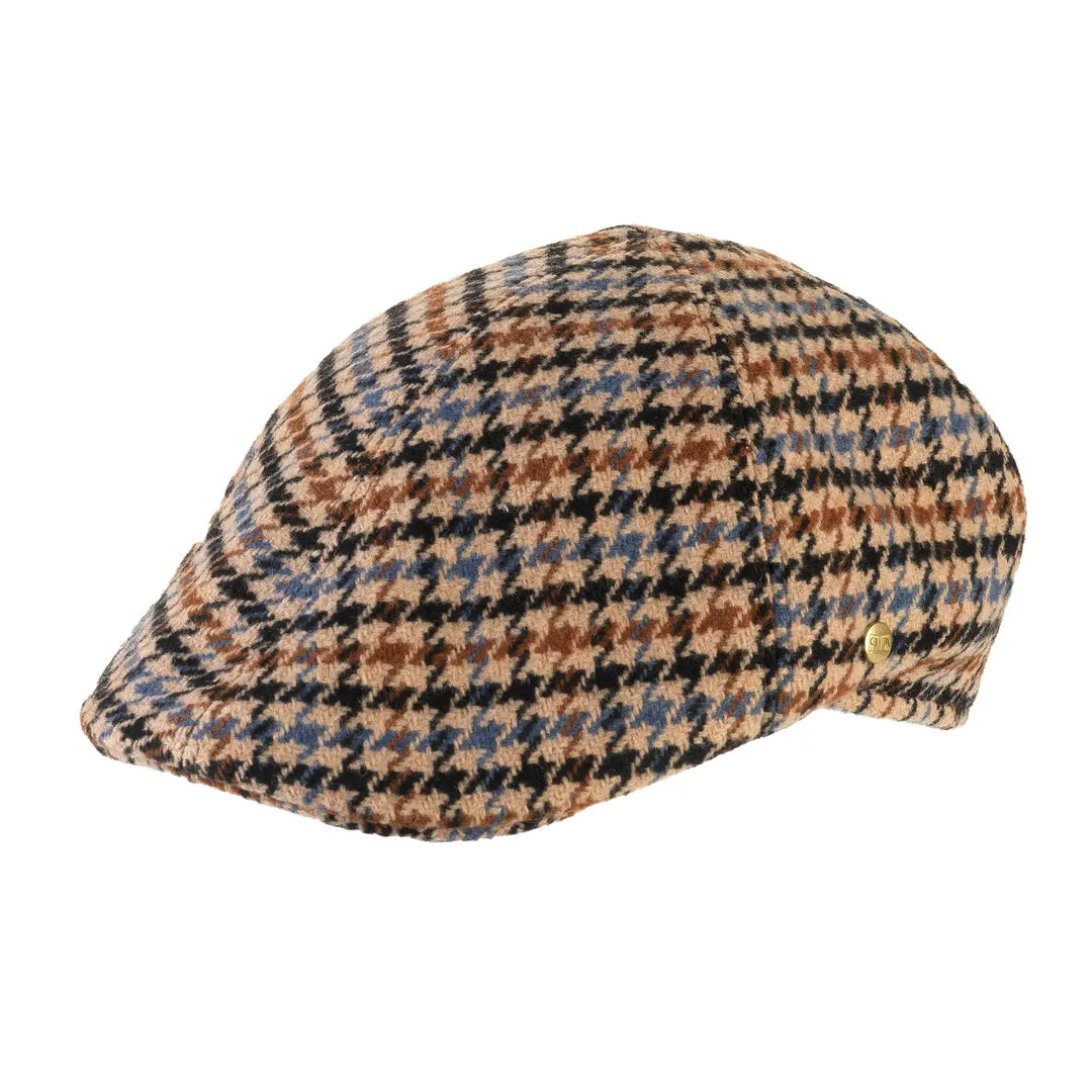 Coppola Inglese Cappello Flat Cap Uomo In Tweed, Regolabile 55