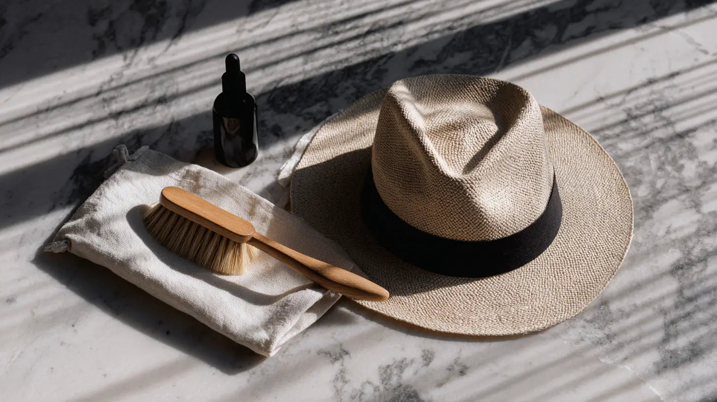 Kit cura panama viaggio spazzola accessori manutenzione