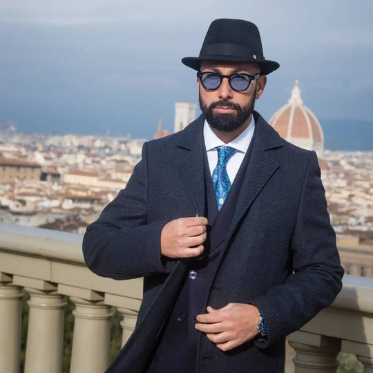 Cappello Trilby Classico in Feltro Raso di Lapin con Fodera