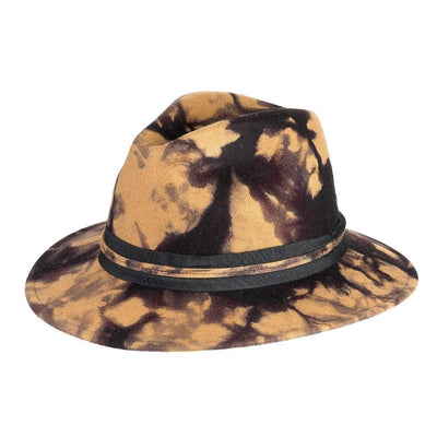 Cappello Fedora Unisex color Sabbia, in feltro di lana merinos da uomo, foto con orientamento laterale - Primario Nesti