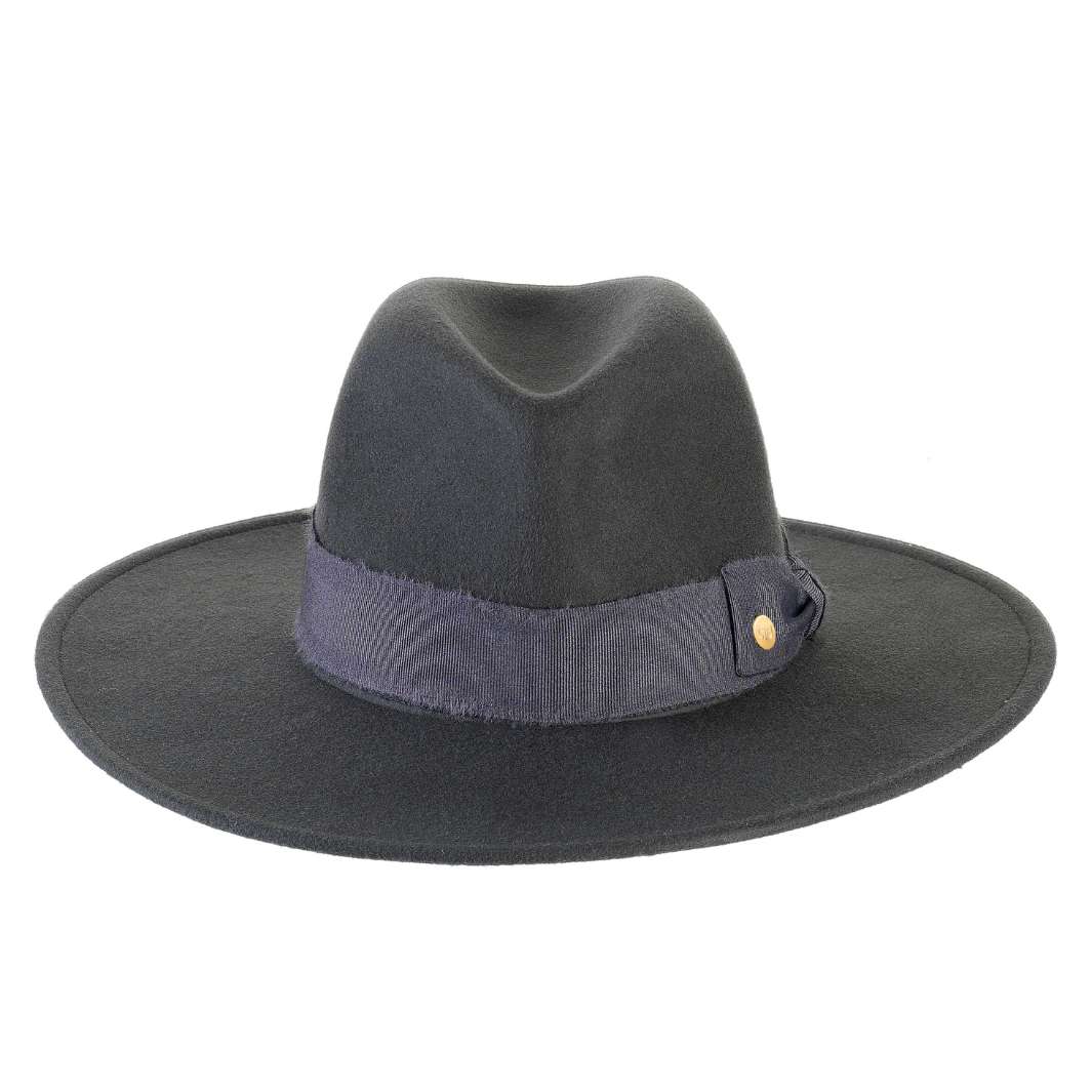 Cappello Fedora Esclusivo color Grigio, in feltro di lapin, foto con orientamento frontale - Primario Nesti