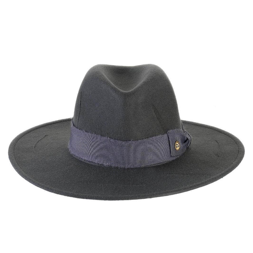 Cappello Fedora Esclusivo color Grigio, in feltro di lapin, foto con orientamento frontale - Primario Nesti