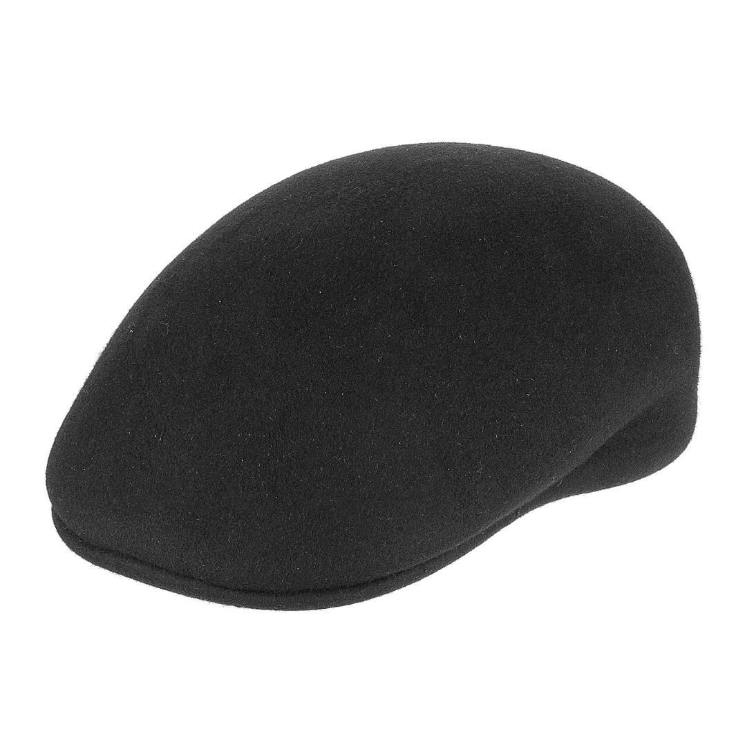 Cappello Coppola Classica color Nero, in feltro di lana merinos da uomo, foto con vista inclinata - Primario Nesti