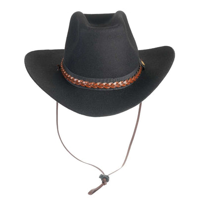 Cappello Cowboy Classico color Nero, in feltro antipioggia da uomo, foto con orientamento frontale - Primario Nesti