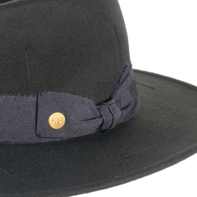 Cappello Fedora Esclusivo color Grigio, in feltro di lapin, foto con vista dettaglio ravvicinato - Primario Nesti