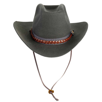 Cappello Cowboy Classico color Antracite, in feltro antipioggia da uomo, foto con orientamento frontale - Primario Nesti